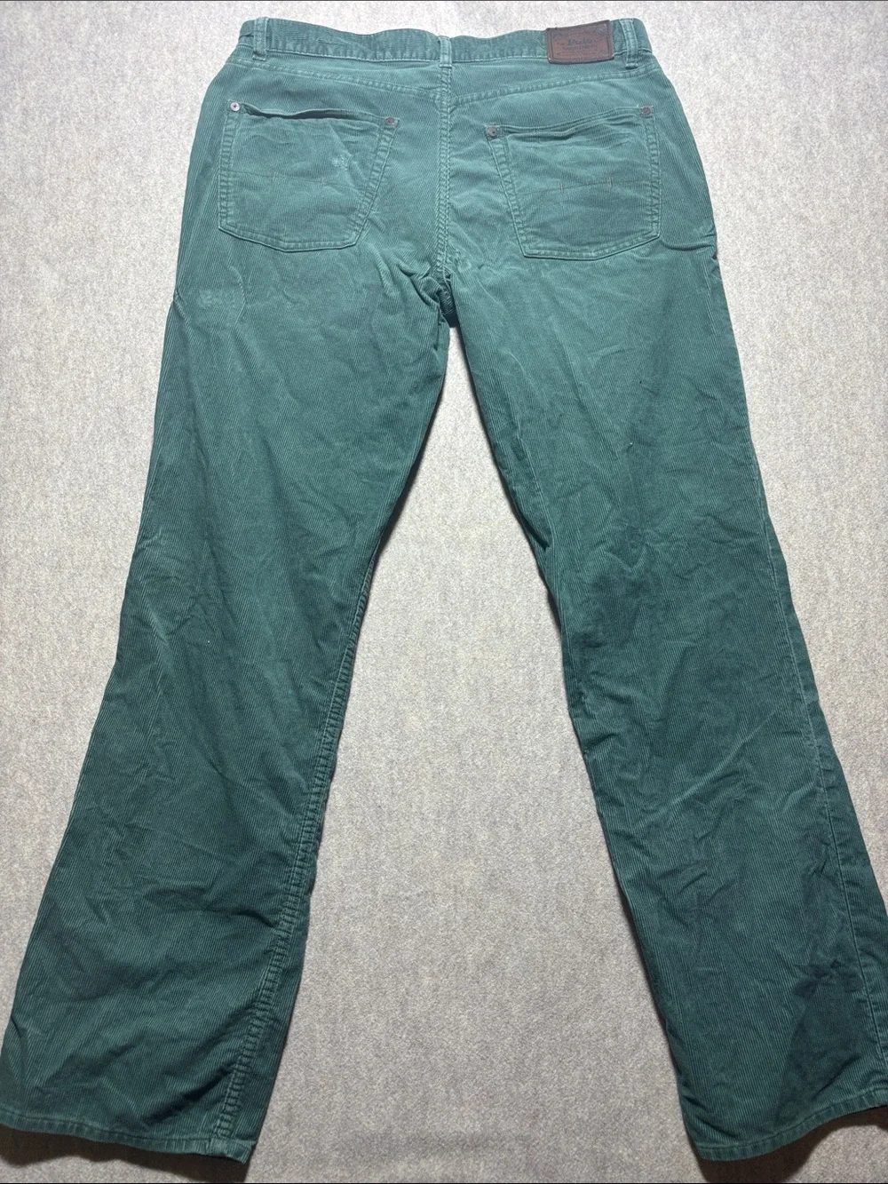 VTG Polo Ralph Lauren Pants Mens 32x32 Green Preston Corduroy Preppy (6)